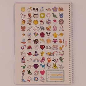 دفتر حاشیه دار 40 برگ مجلد سیمی اولند OLAND همراه با استیکر