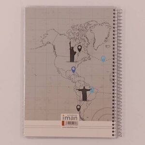 دفتر زبان 2 خط 100 برگ جلد سخت ایمان کد 9506