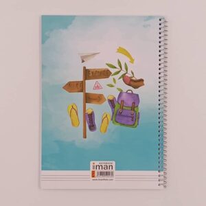 دفتر زبان 3 خط 60 برگ سیمی ایمان IMAN